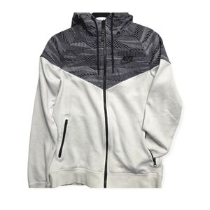 Small ● Nike Tech Monochrome Geometric Full-Zip Windrunner Hoodie